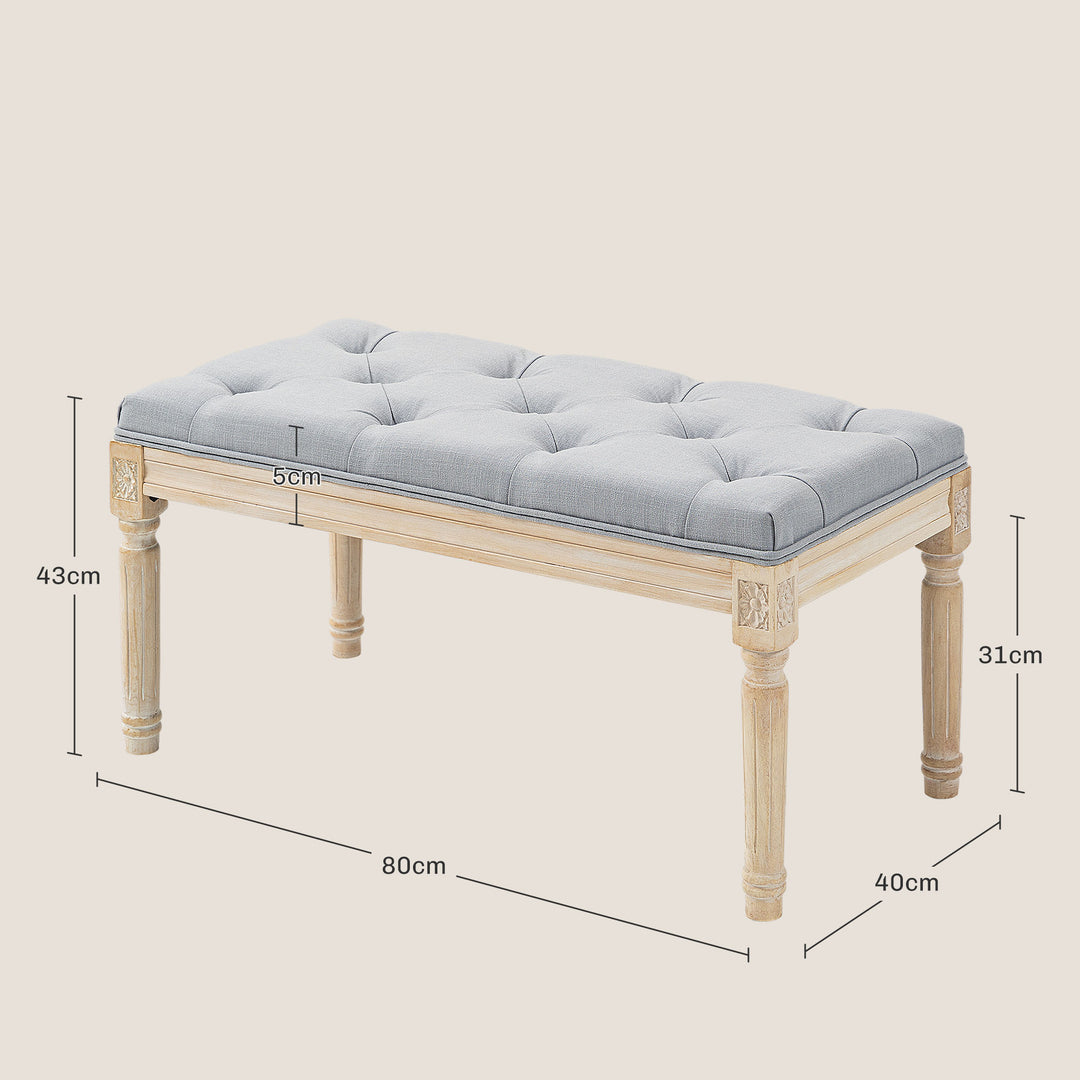 End of Bed Bench Tufted Upholstered Bench