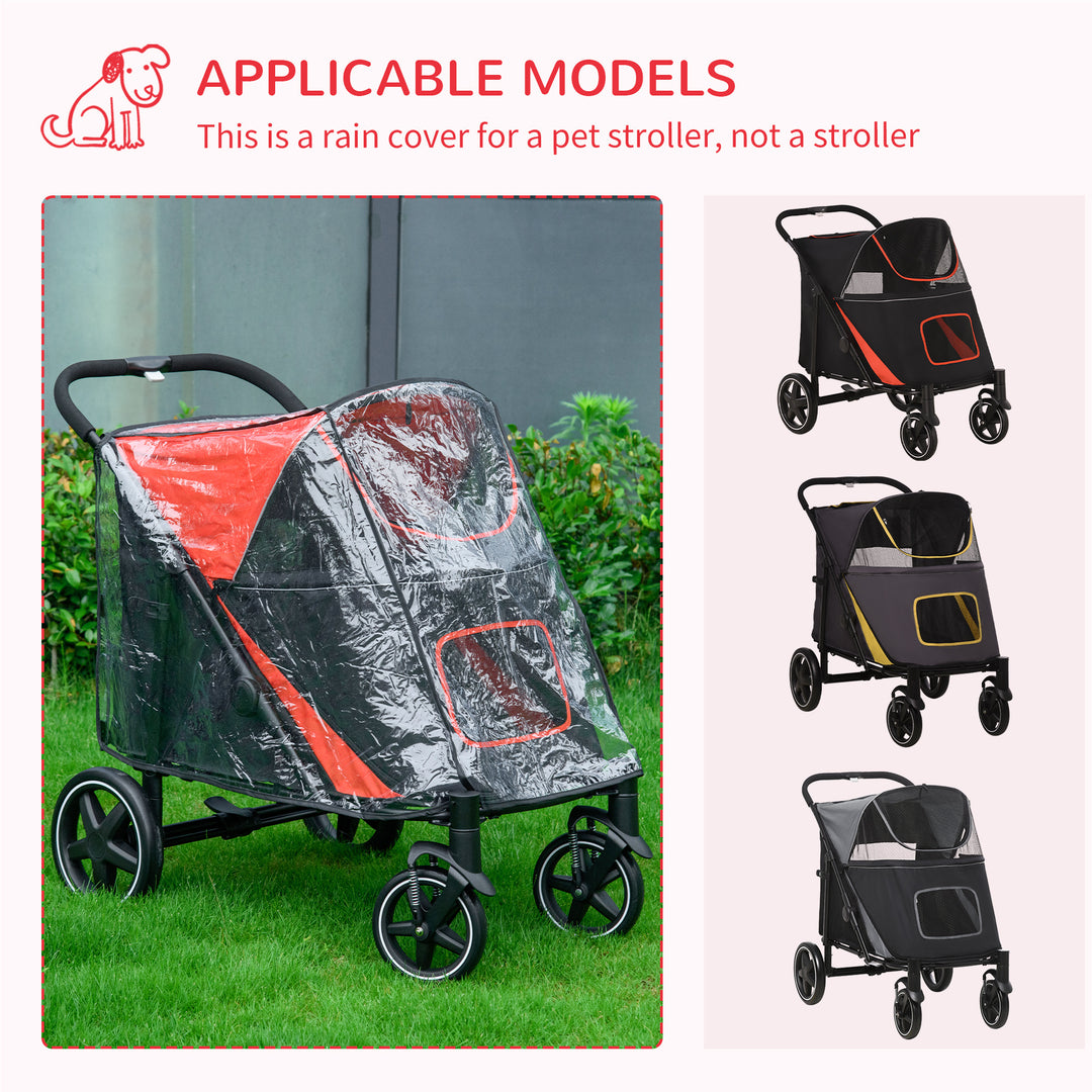 One-Click Foldable Pet Travel Stroller with Rain Cover