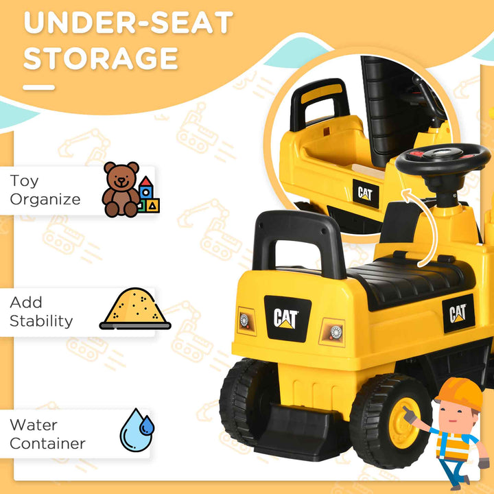 Licensed CAT Kids Ride on Digger Excavator with Manual Bucket