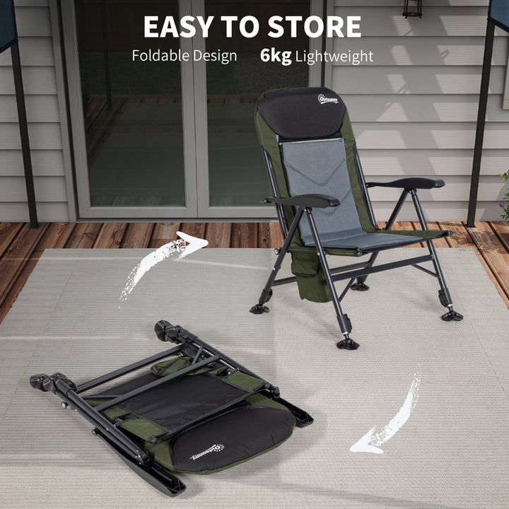 Portable Fishing Chair with Foldable Metal Frame