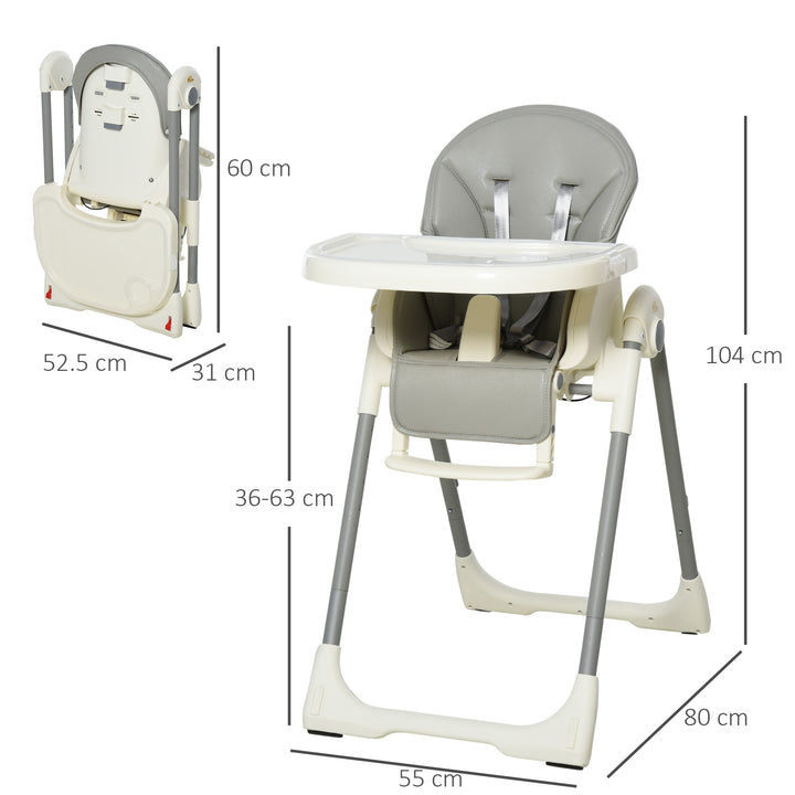 Convertible High Chair: Foldable Feeding Station Transitioning to Toddler Seat