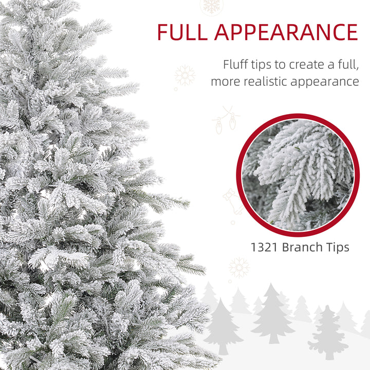 6ft Snowy Christmas Tree with LED Lights