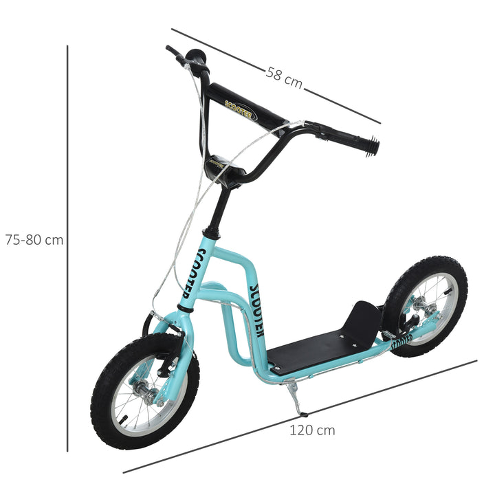 Kids Steel Height Adjustable Kick Scooter Blue/Black