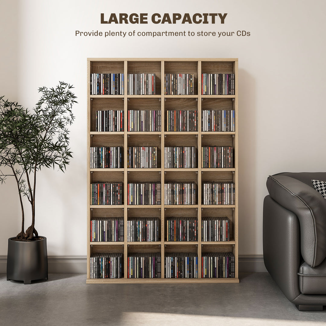 CD Storage Unit with Adjustable Shelves