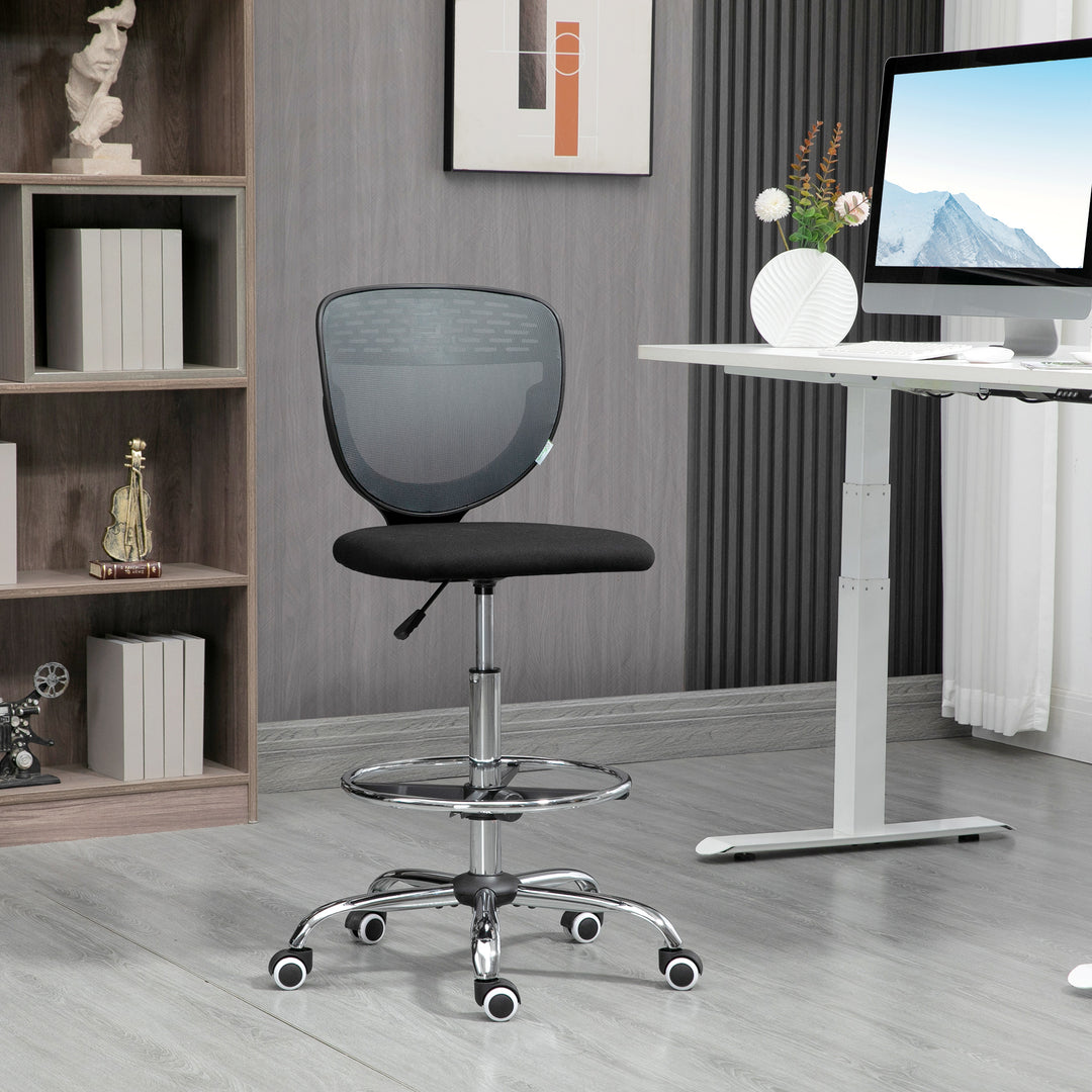 Vinsetto Ergonomic Draughtsman Chair, Grey