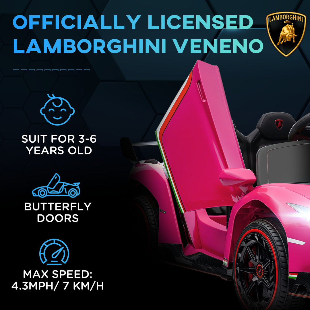 Lamborghini Veneno Licensed 12V Kids Electric Ride on Car w/ Butterfly Doors