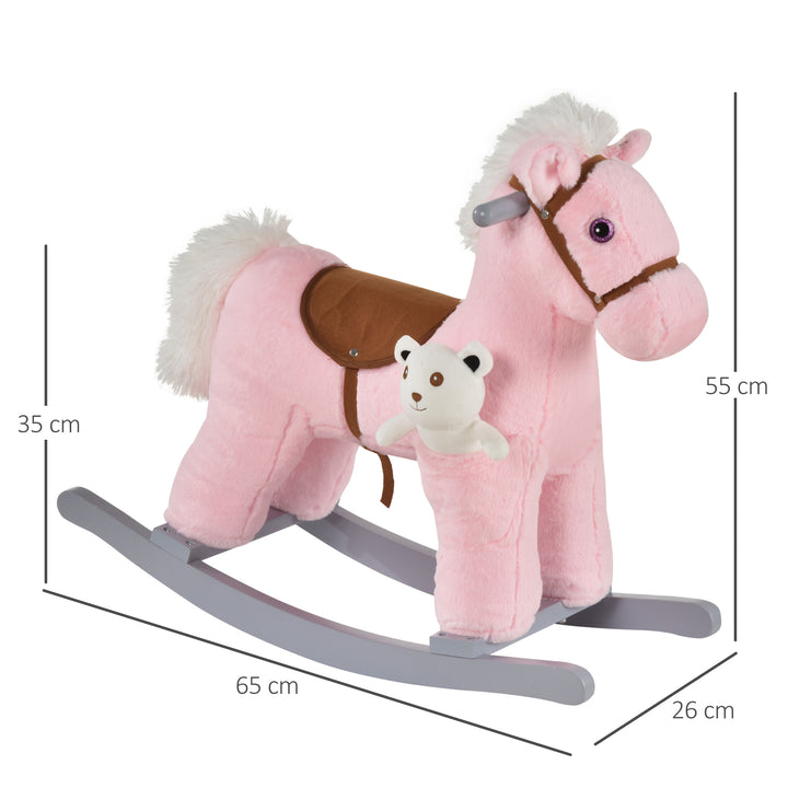 Plush Children's Rocking Horse Toy with Realistic Sounds