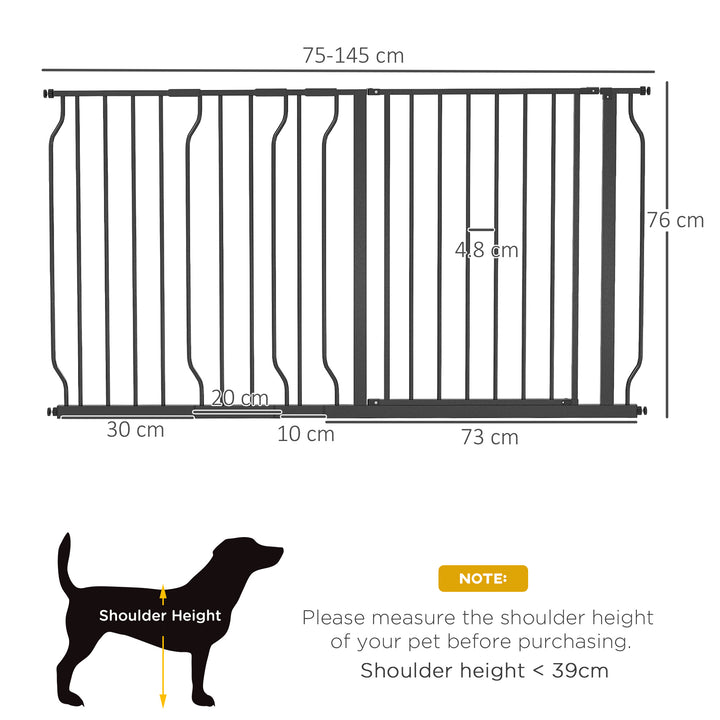 75-145cm Dog Gate Extra Wide Stairway Gate for Pet