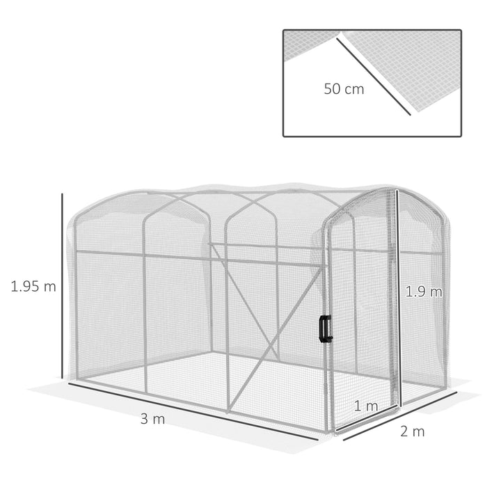 Polytunnel Greenhouse Walk-in Grow House with UV-resistant PE Cover