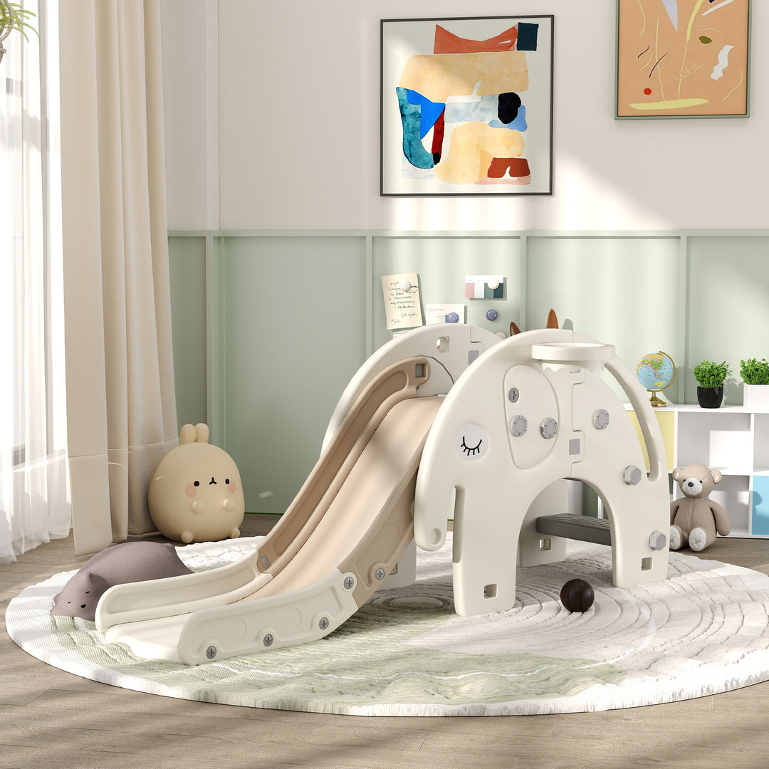 3 in 1 Toddler Slide with Basketball Hoop