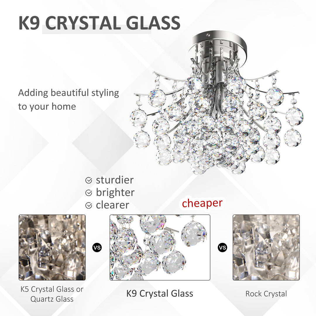 Crystal Chandelier w/ K9 Crystal Droplets