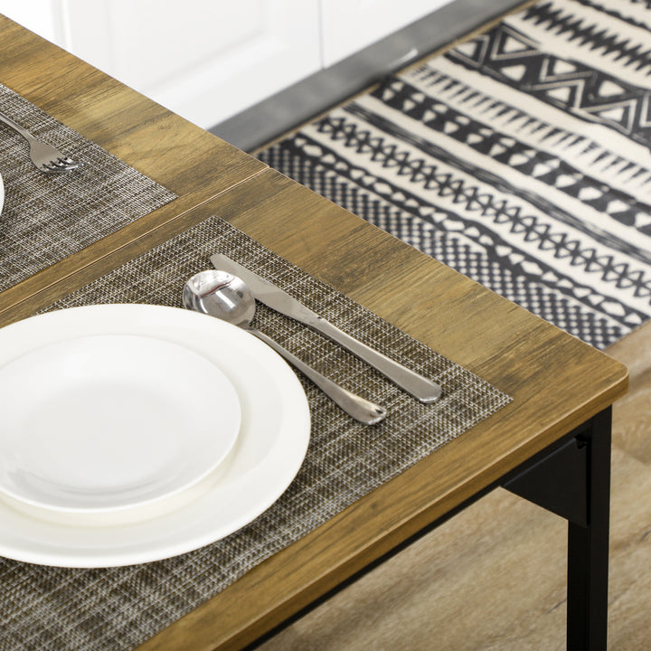 Dining Duet: Space-Efficient Table and 2 Benches Set