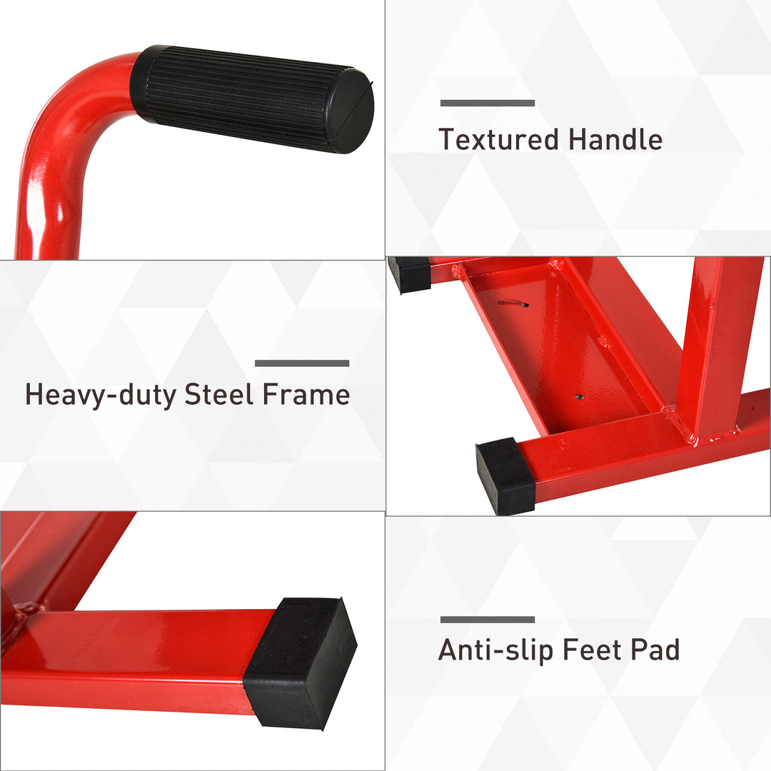 Steel Manual Repair Motorcycle Lift Red