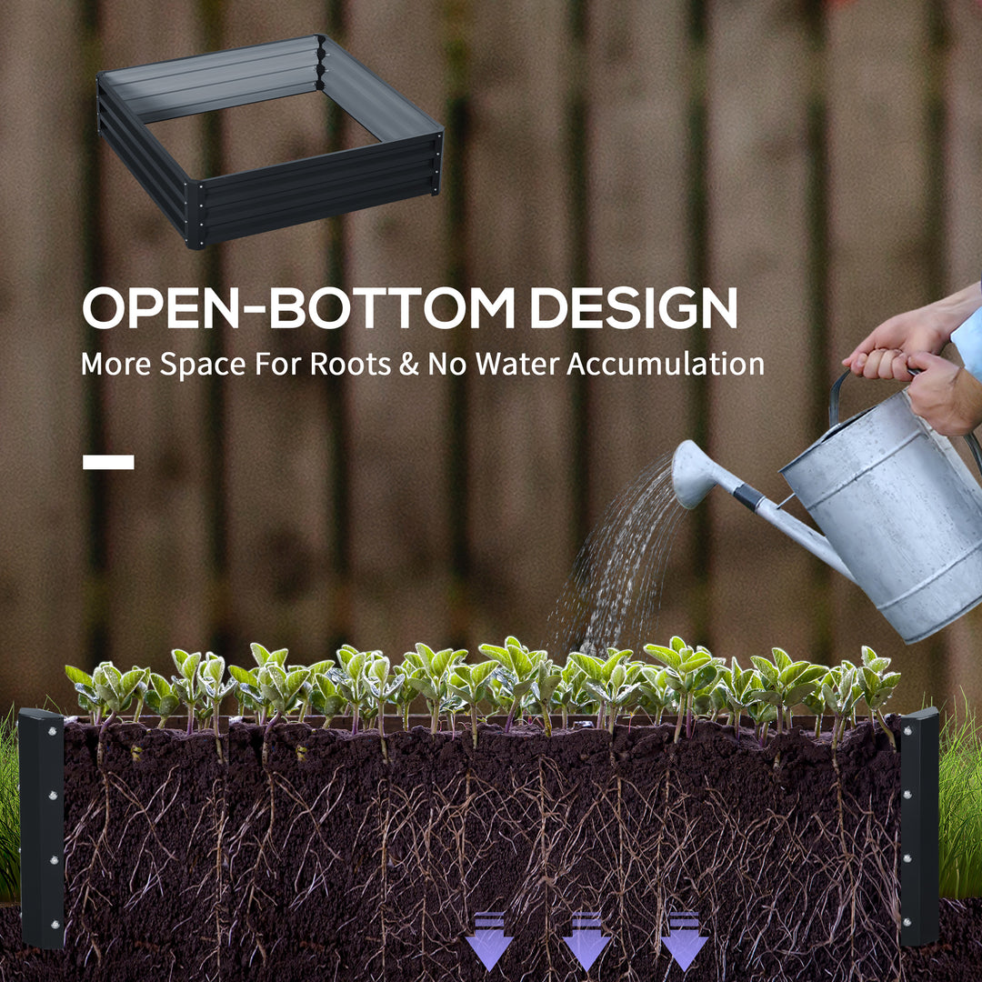 Raised Garden Bed Box with Weatherized Steel Frame for Vegetables