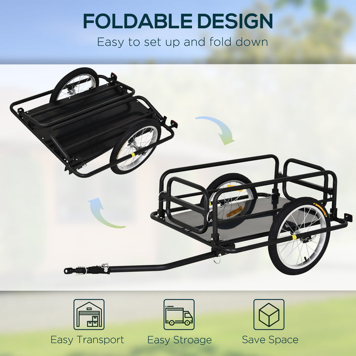 Bike Cargo Trailer in Steel Frame-Black