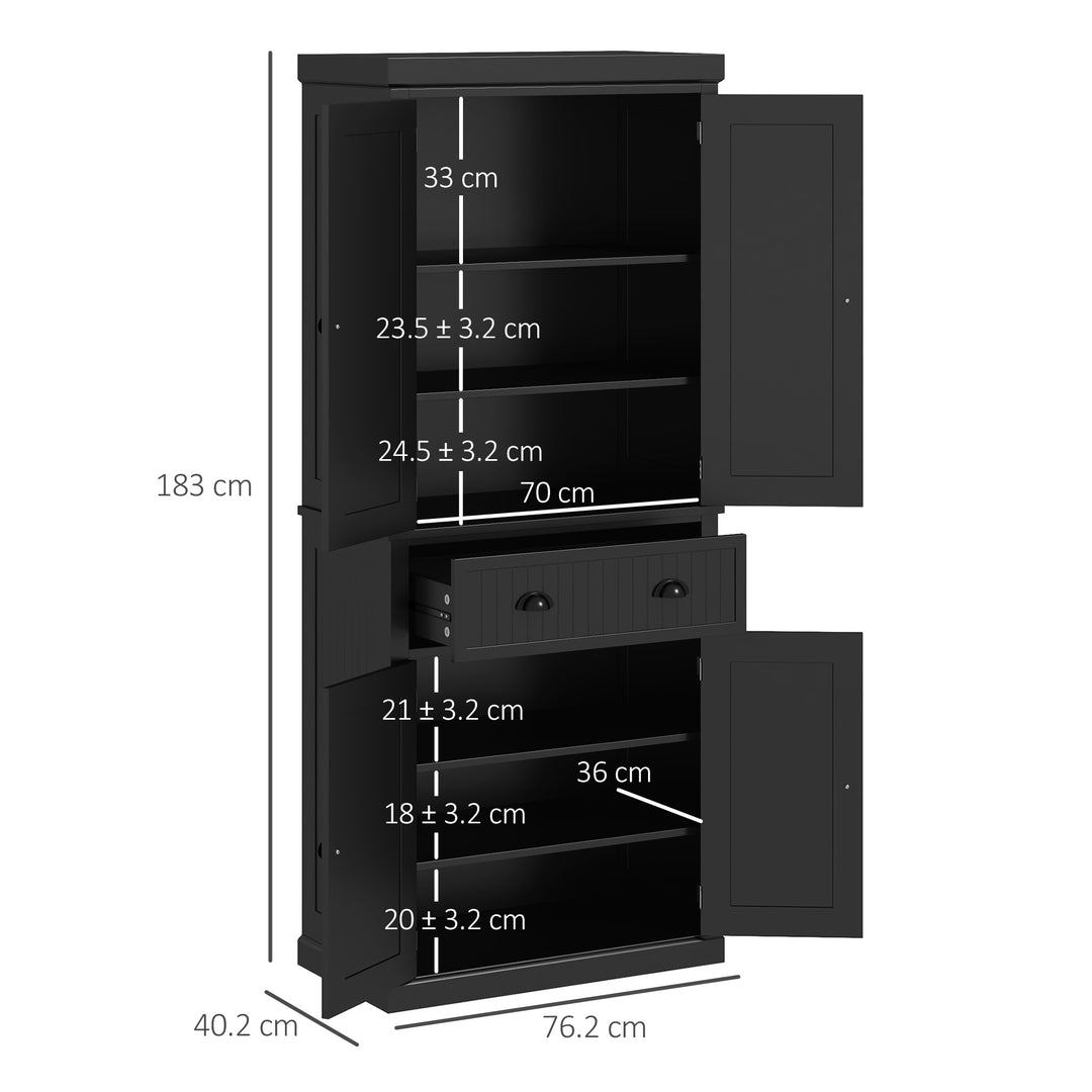 Traditional Kitchen Cupboard Freestanding Storage Cabinet with Drawer