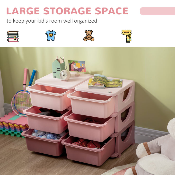 Kids Storage Units w/ 6 Drawers