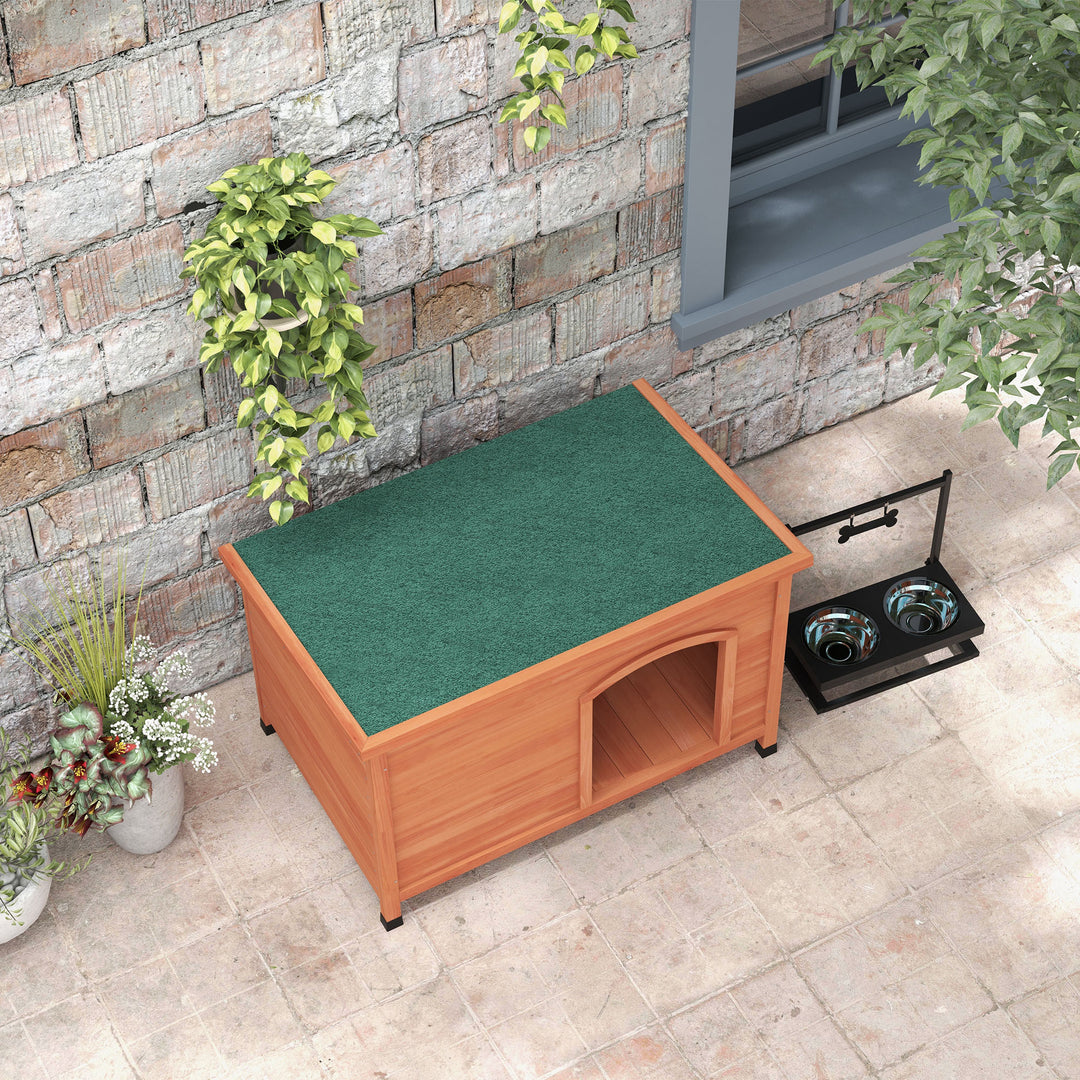 Wooden Dog Kennel: Outdoor Pet Haven with Removable Floor & Openable Roof