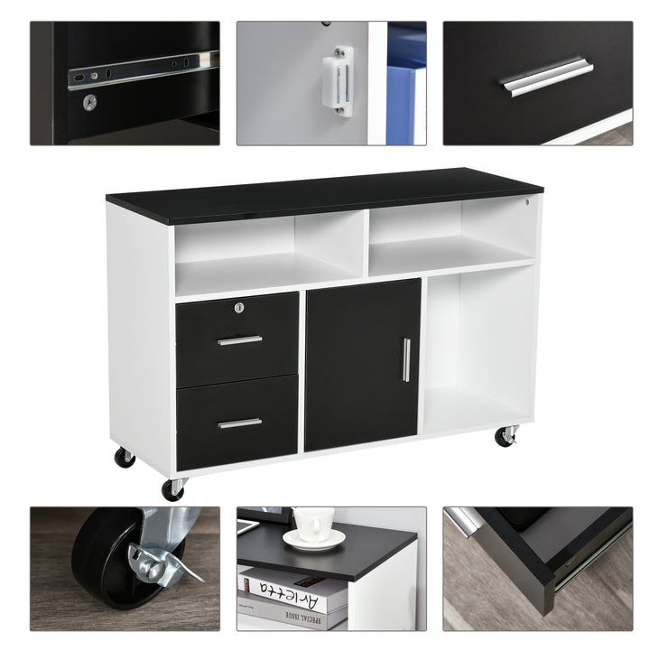 Mobile File Cabinet Home Office Lateral Filing Cabinet