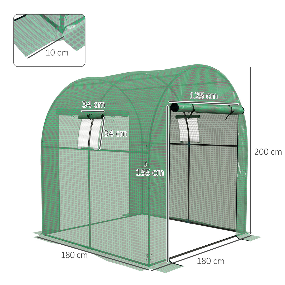 Polytunnel Greenhouse Walk-in Grow House with UV-resistant PE Cover