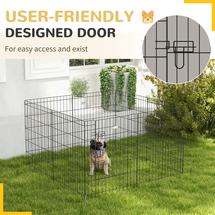 8 Panel DIY Dog Pen with Door for Dogs