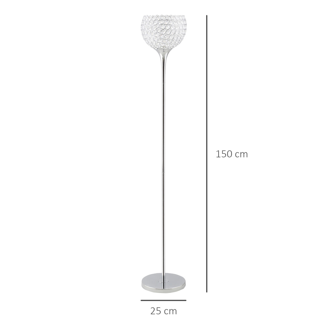 Modern Floor Lamp with K9 Crystal Lampshade