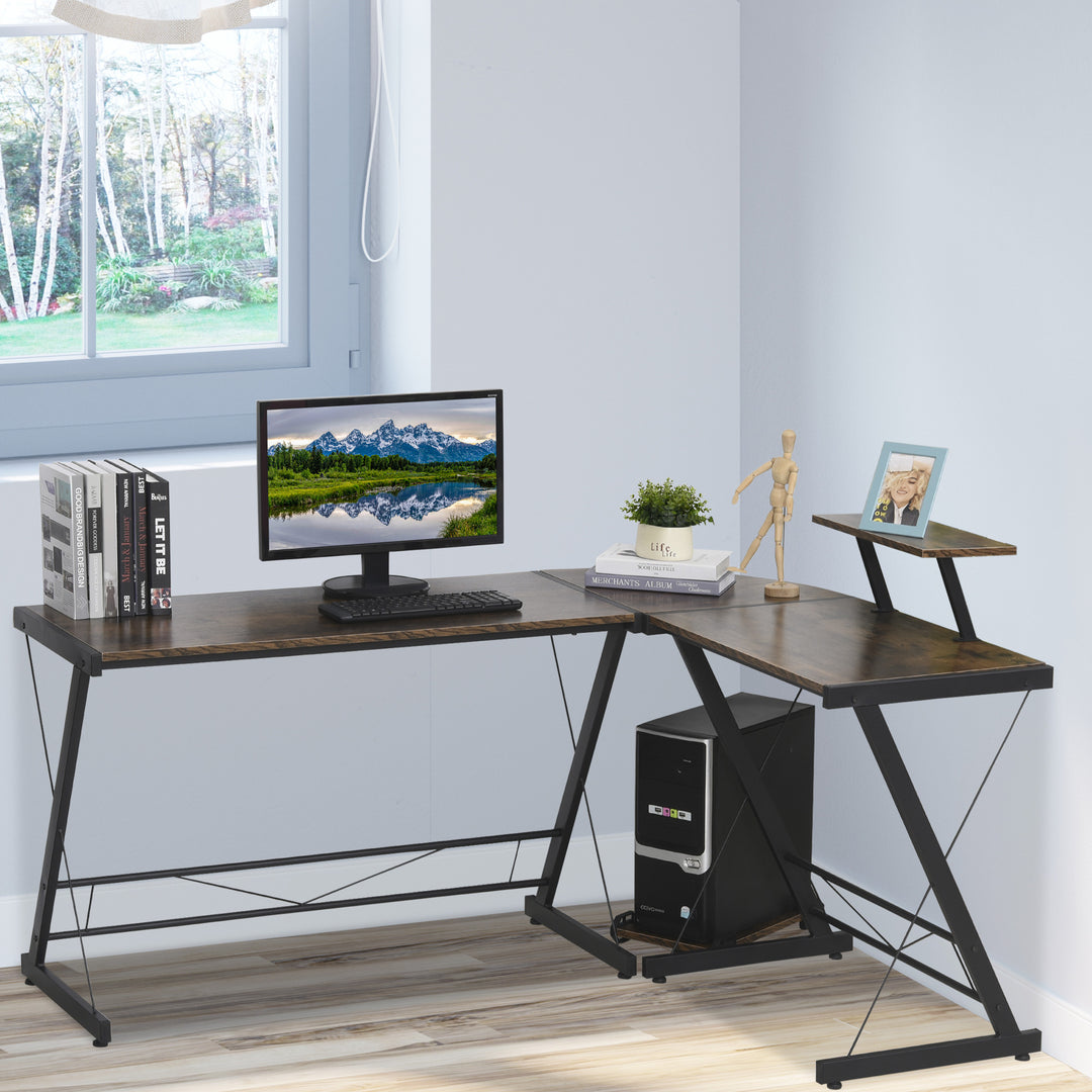 HOMCOM L-Shaped Gaming Desk