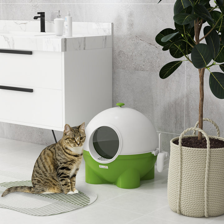 Large Cat Litter Box: Hooded Tray with Lid