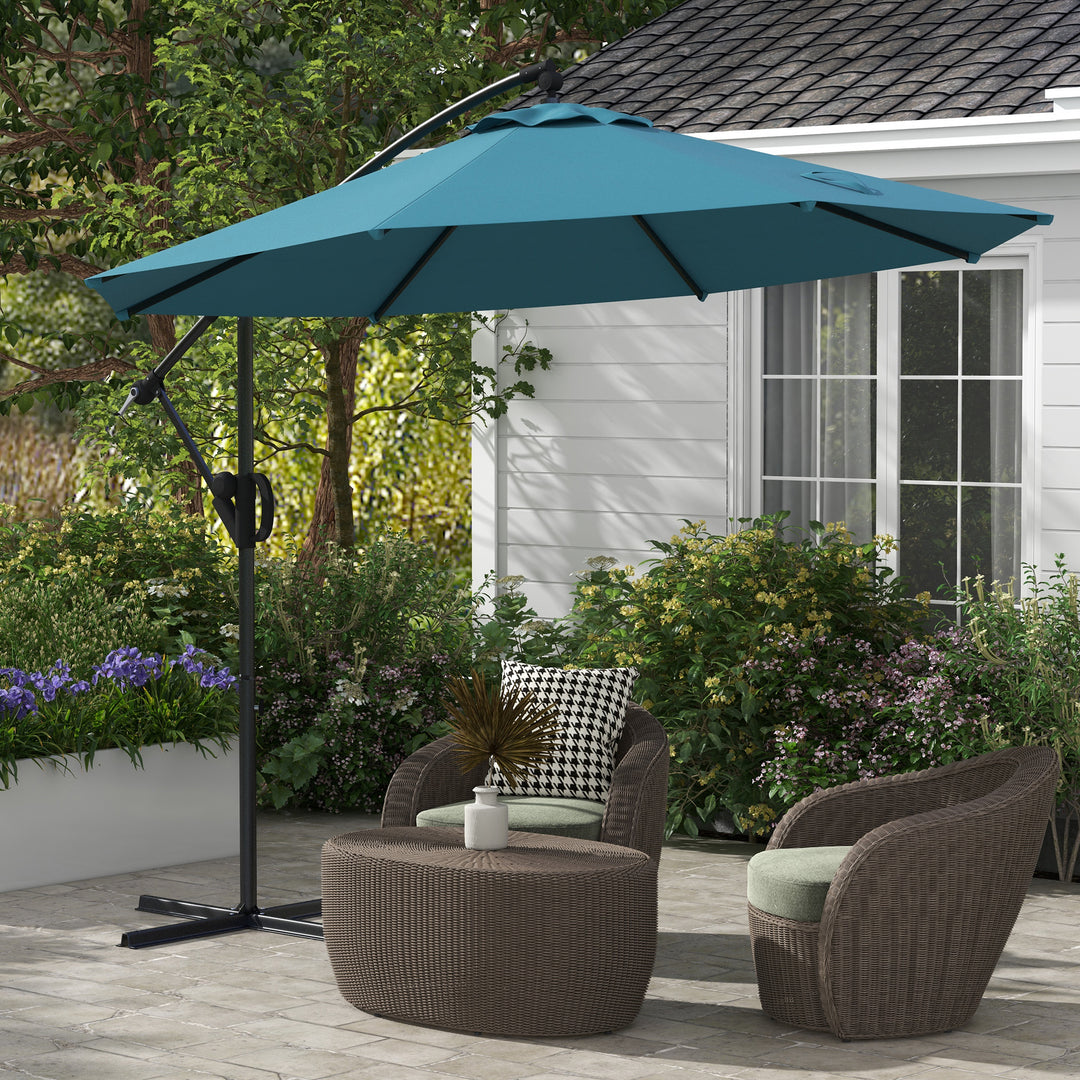 Waterproof Cantilever Parasol 3(m) with Cross Base