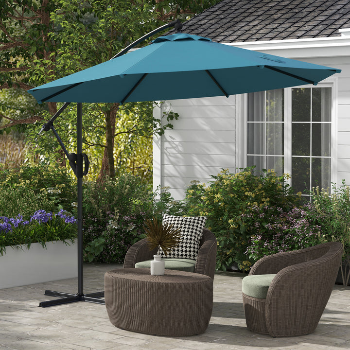 Waterproof Cantilever Parasol 3(m) with Cross Base