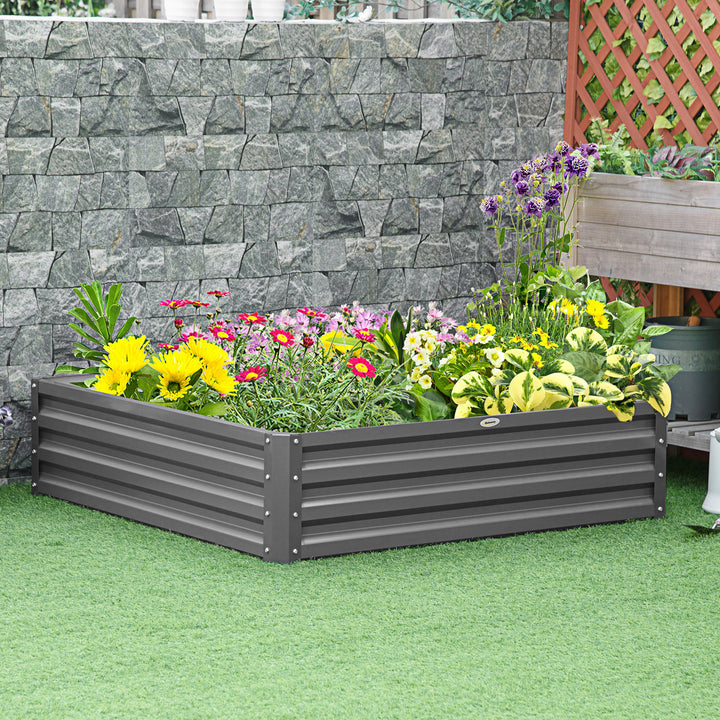 432L Square Raised Garden Bed Box Steel Frame for Vegetables