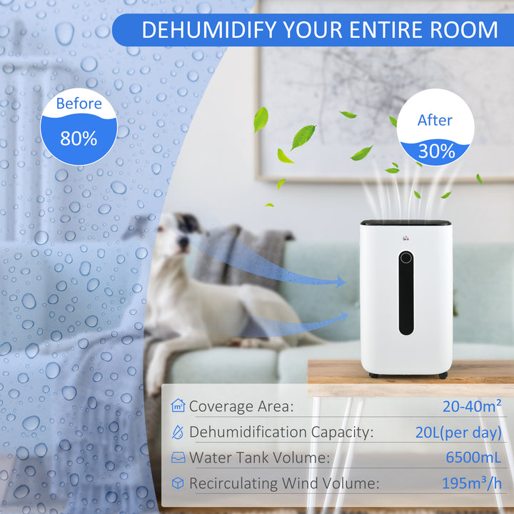 6500mL Air Purifier Dehumidifier with Filter