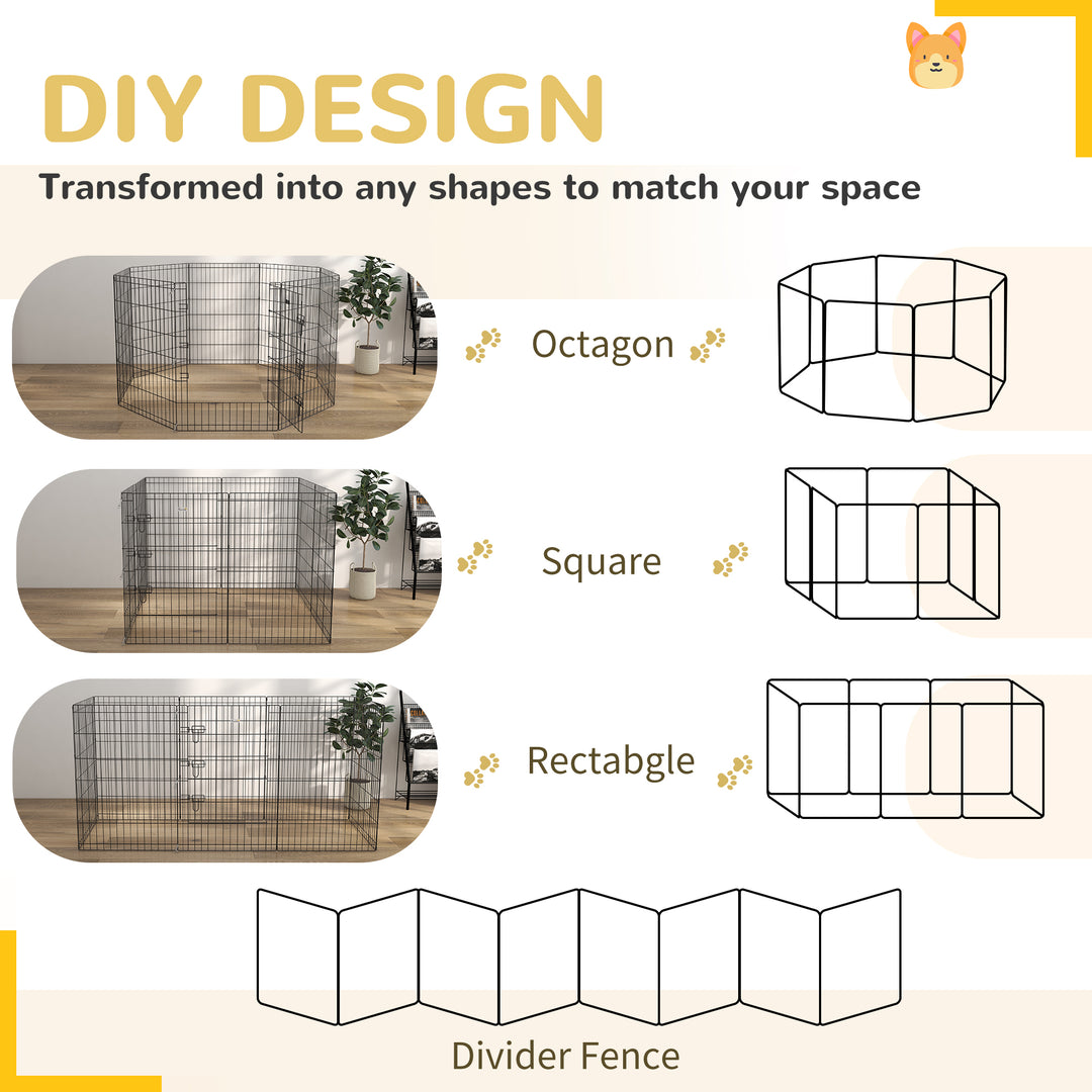 8 Panel DIY Dog Pen with Door