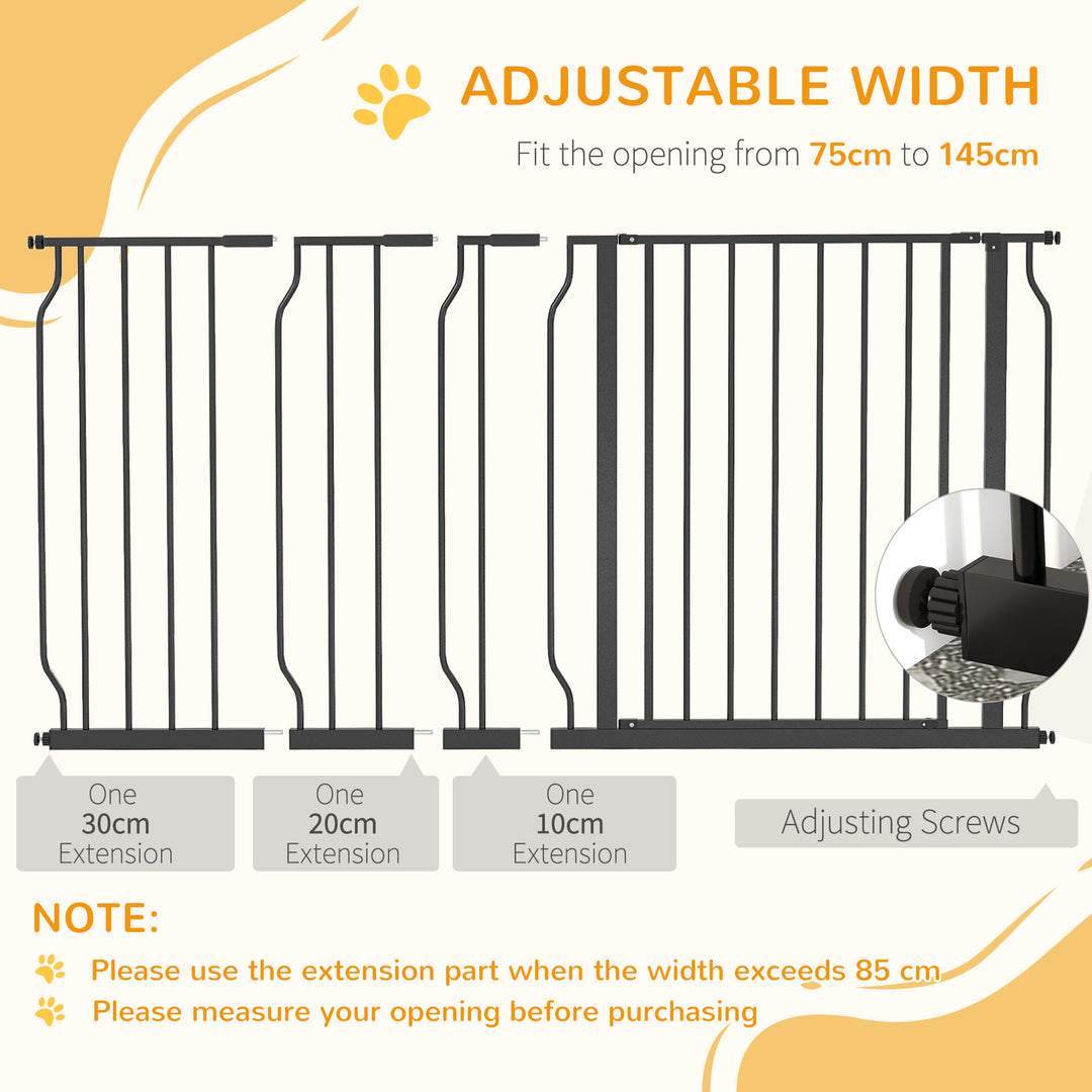 75-145cm Dog Gate Extra Wide Stairway Gate for Pet