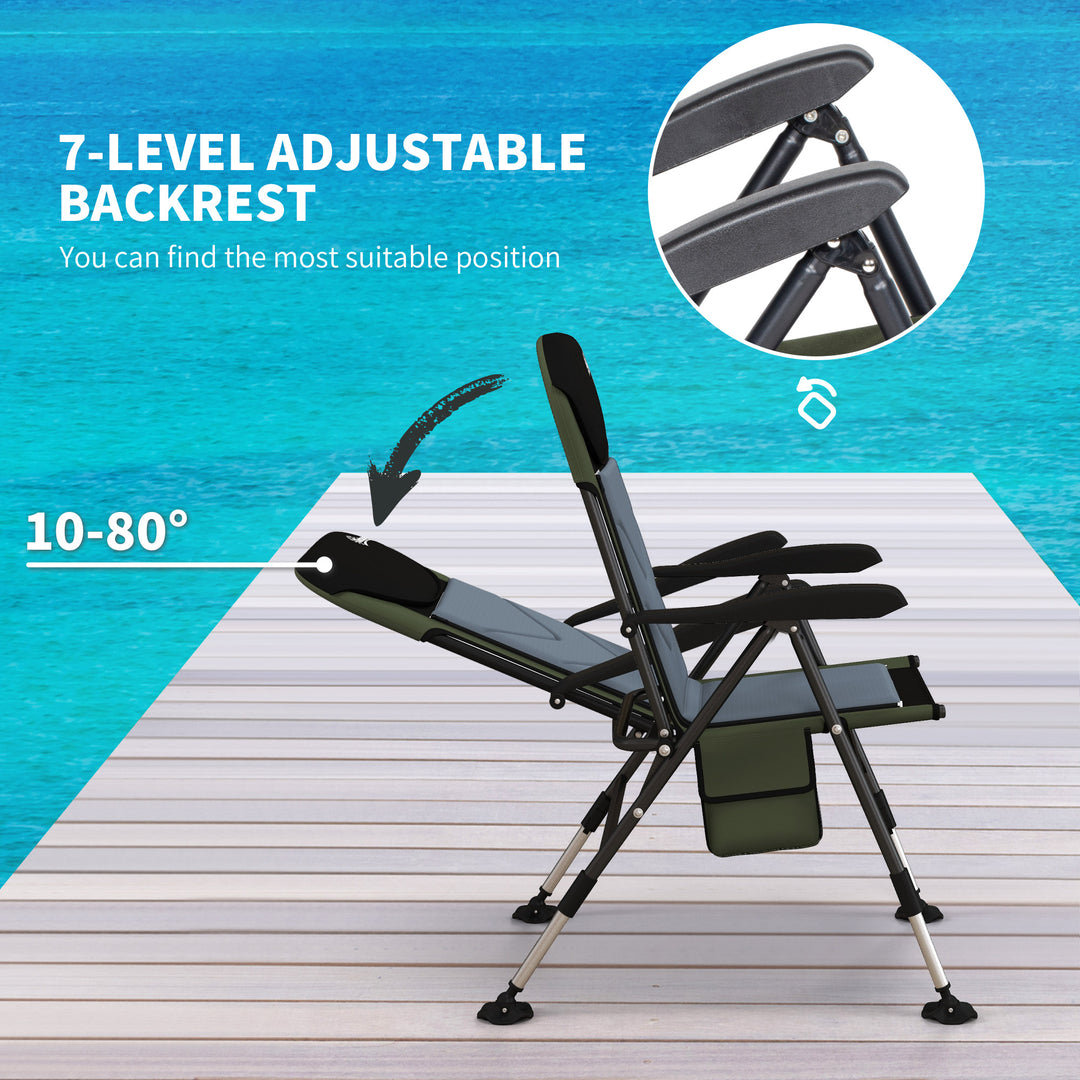 Portable Fishing Chair with Foldable Metal Frame