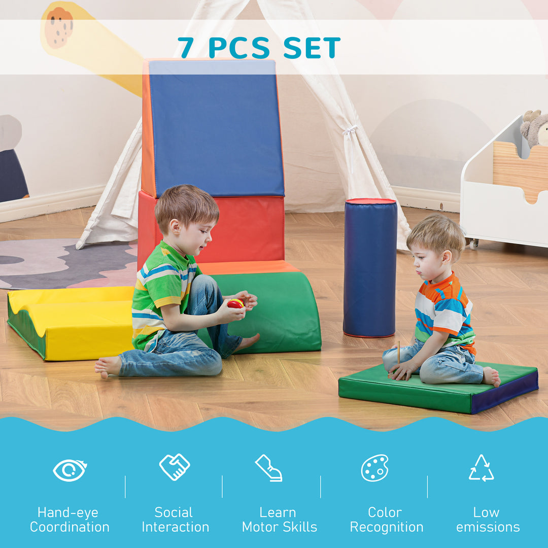 7 Piece Soft Play Blocks Kids Climb & Crawl Gym Toy Foam Building