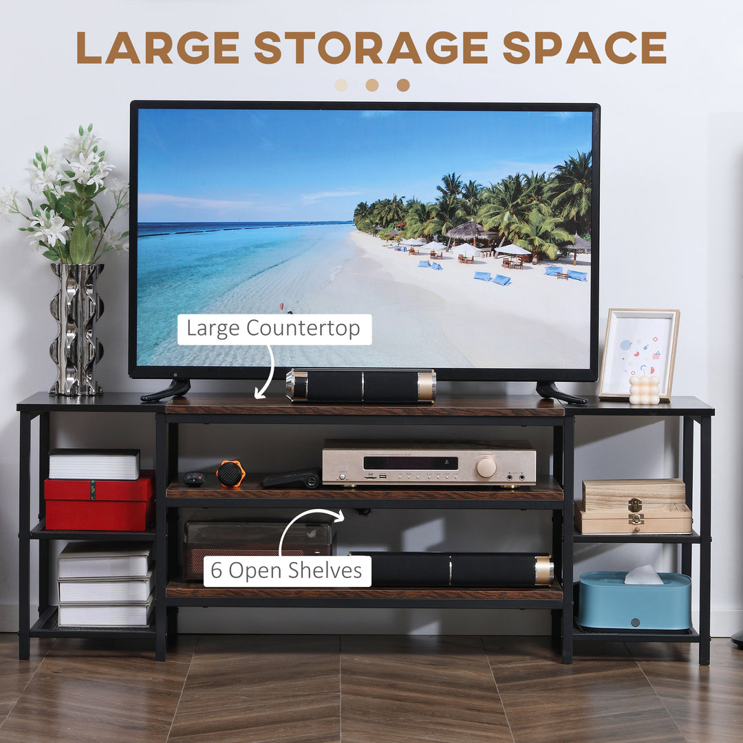 Industrial TV Cabinet: Storage Shelves for 65" TVs