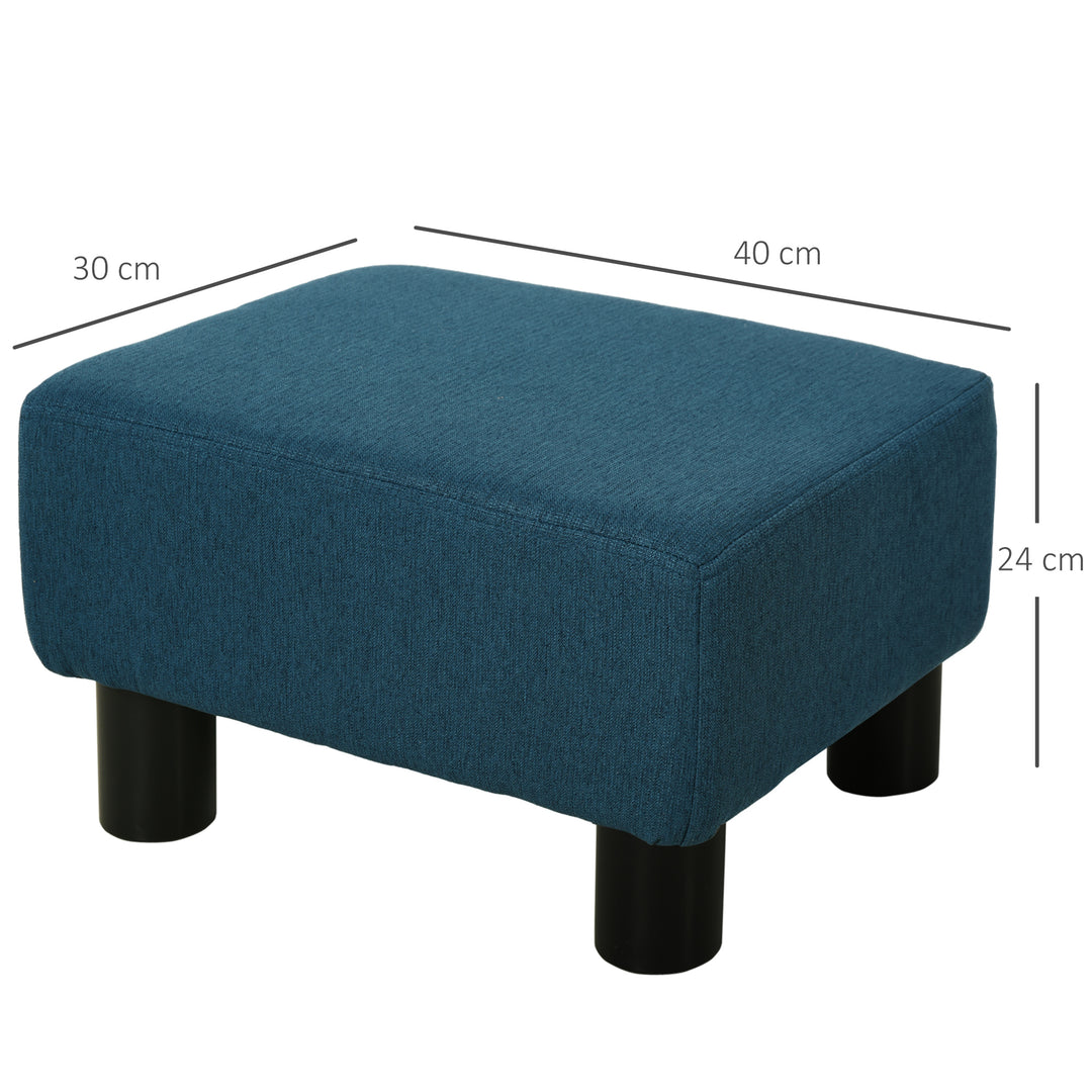 Linen Fabric Ottoman Footstool