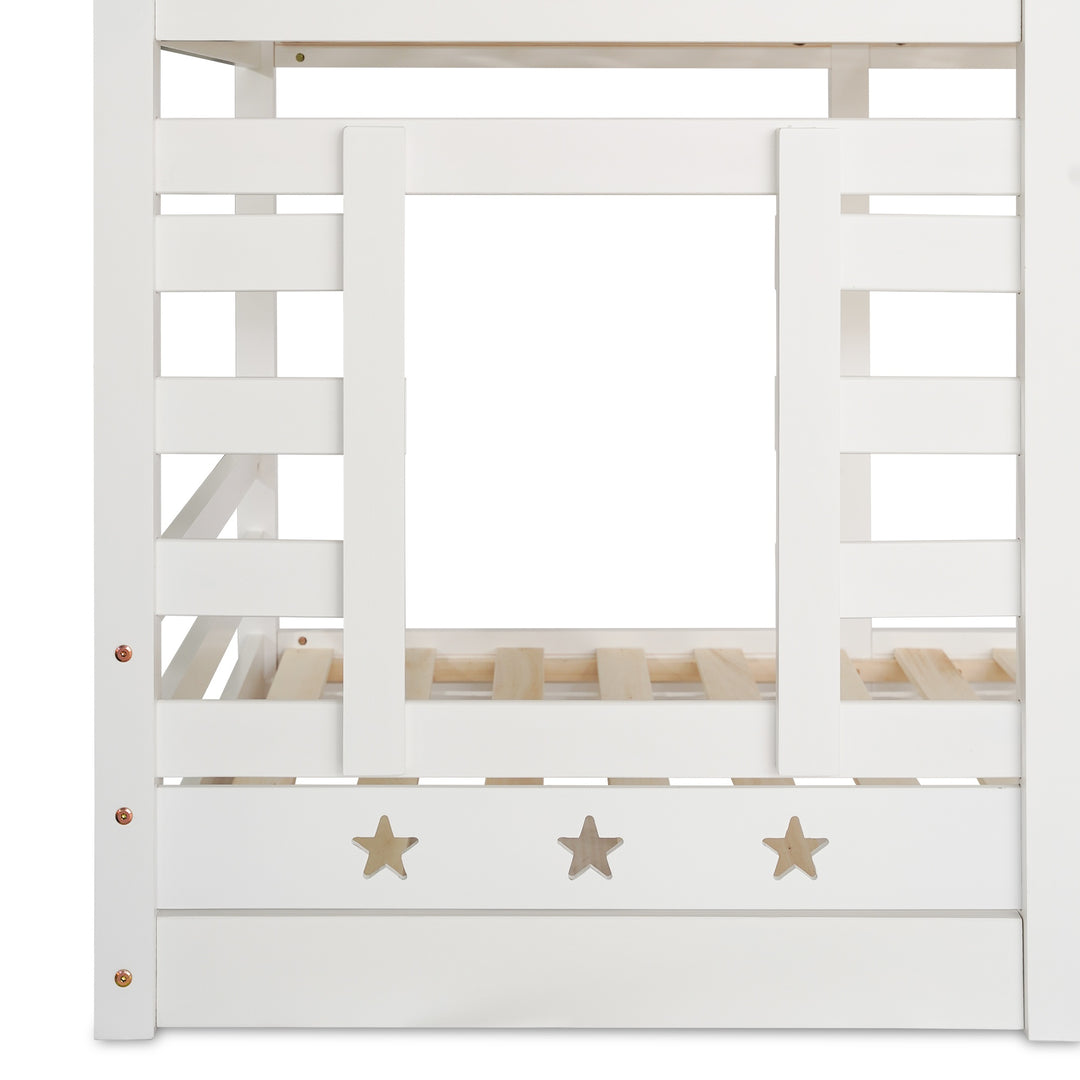 Children's Cabin Bunk Bed with Storage and Underbed Drawers