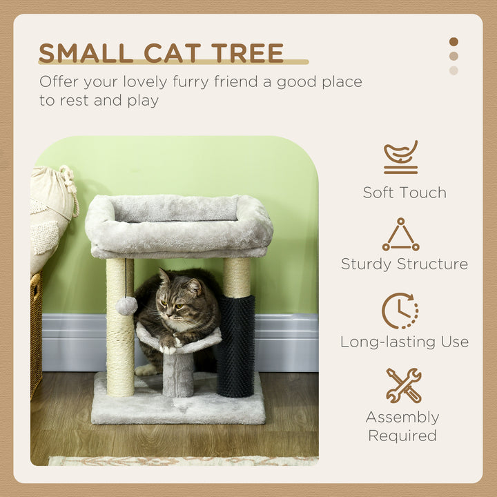 Kitty Climber: 48cm Cat Tree with Self-Groomer