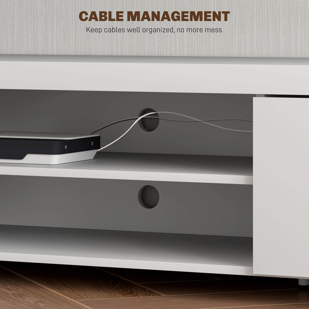 Modern TV unit Cabinet Entertainment Centre for TVs up to 90" w/ Cabinet Shelf for Living room Bedroom White