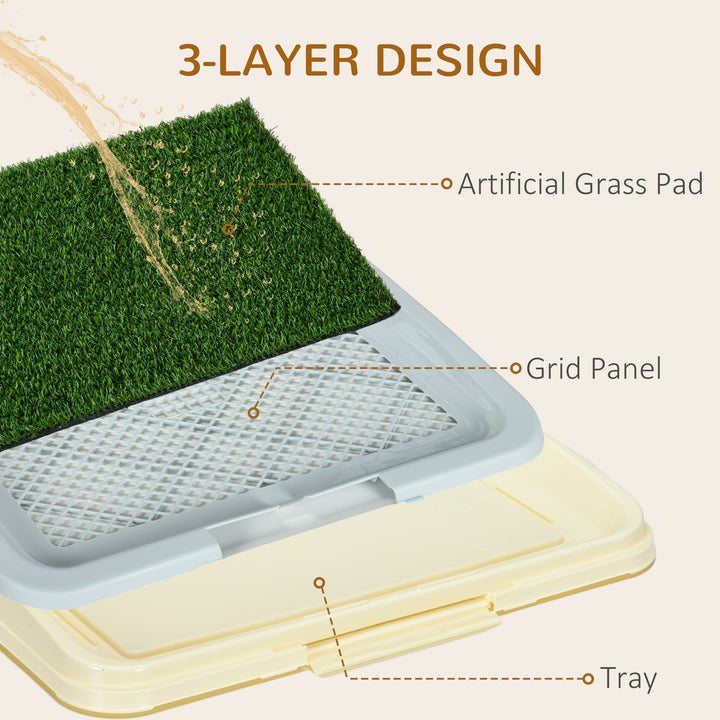 Portable Indoor Puppy Toilet Training Pad with Synthetic Grass