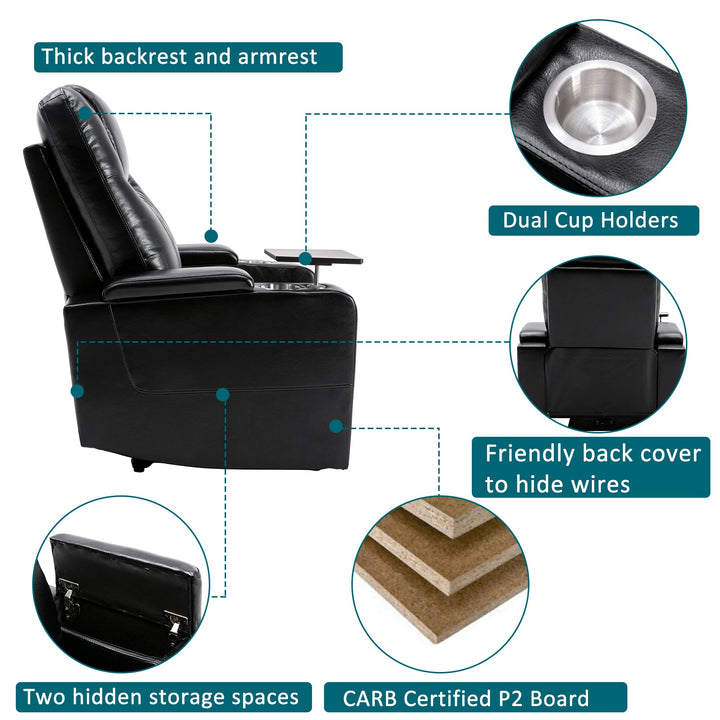 Electric Recliner Chair with Hand in-Arm Storage