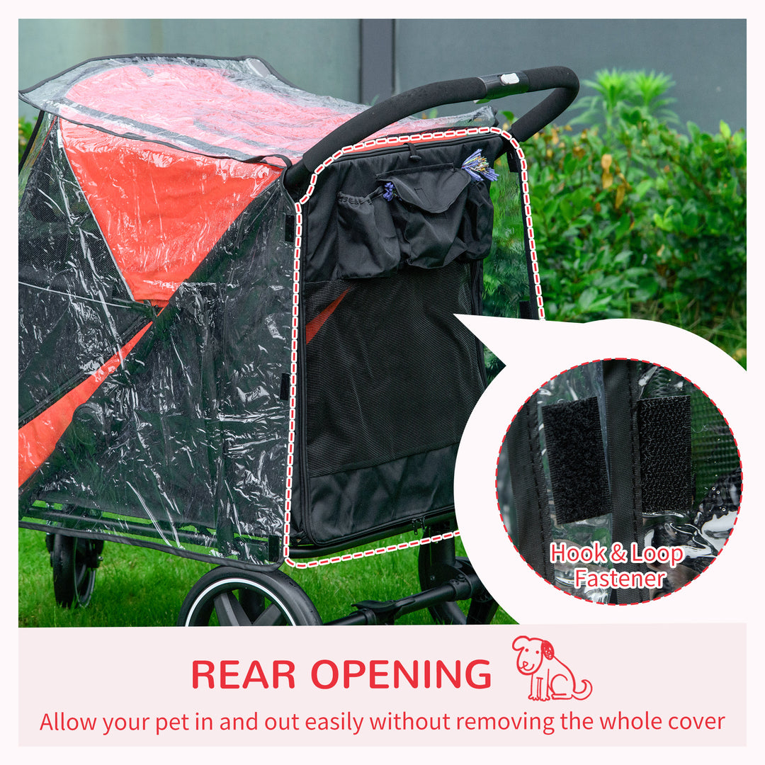 One-Click Foldable Pet Travel Stroller with Rain Cover