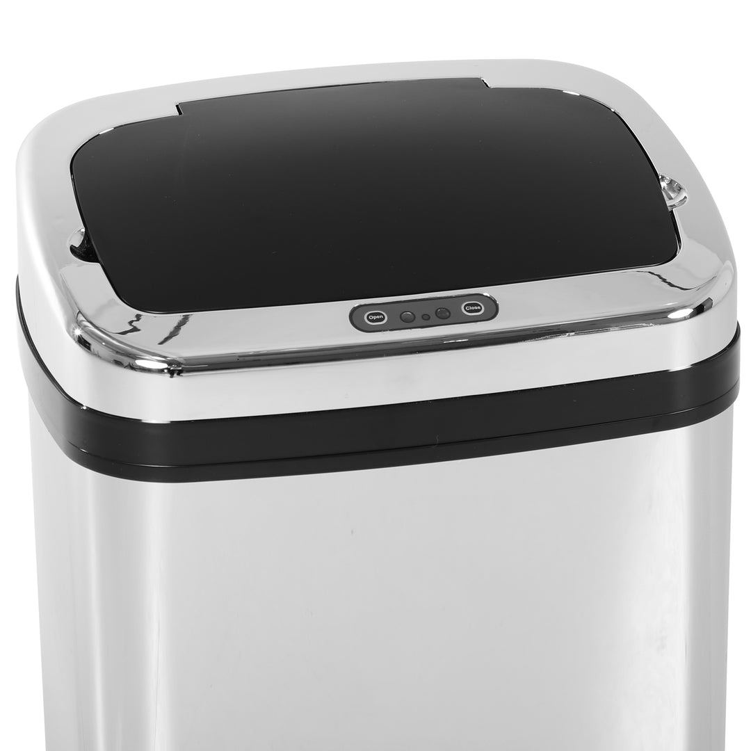 30L Stainless Steel Motion Sensor Lid Bin - Silver Tone