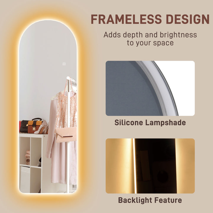 Arched Full Length Mirror with LED Lights