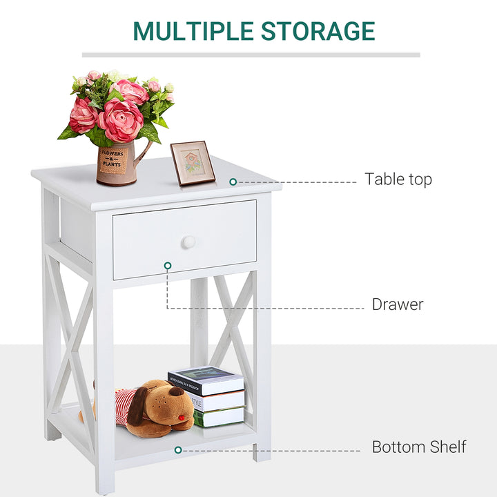 Traditional Accent End Table With 1 Drawer