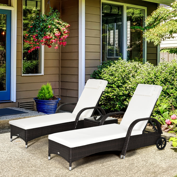 3 Pieces Patio Lounge Chair Set