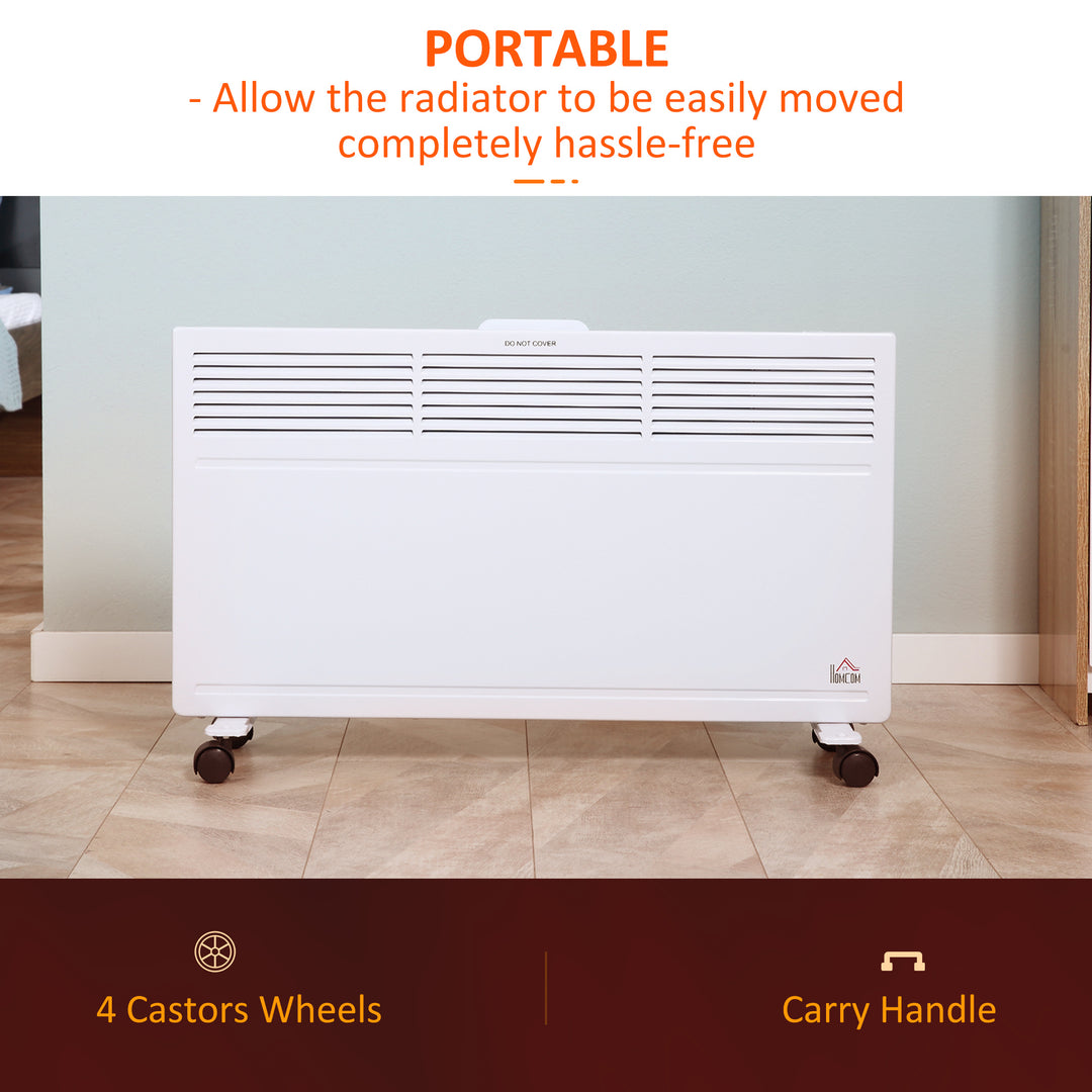 Convector Heaters Freestanding or Wall-mounted Portable Electric Heating w/ 2 Heat Settings