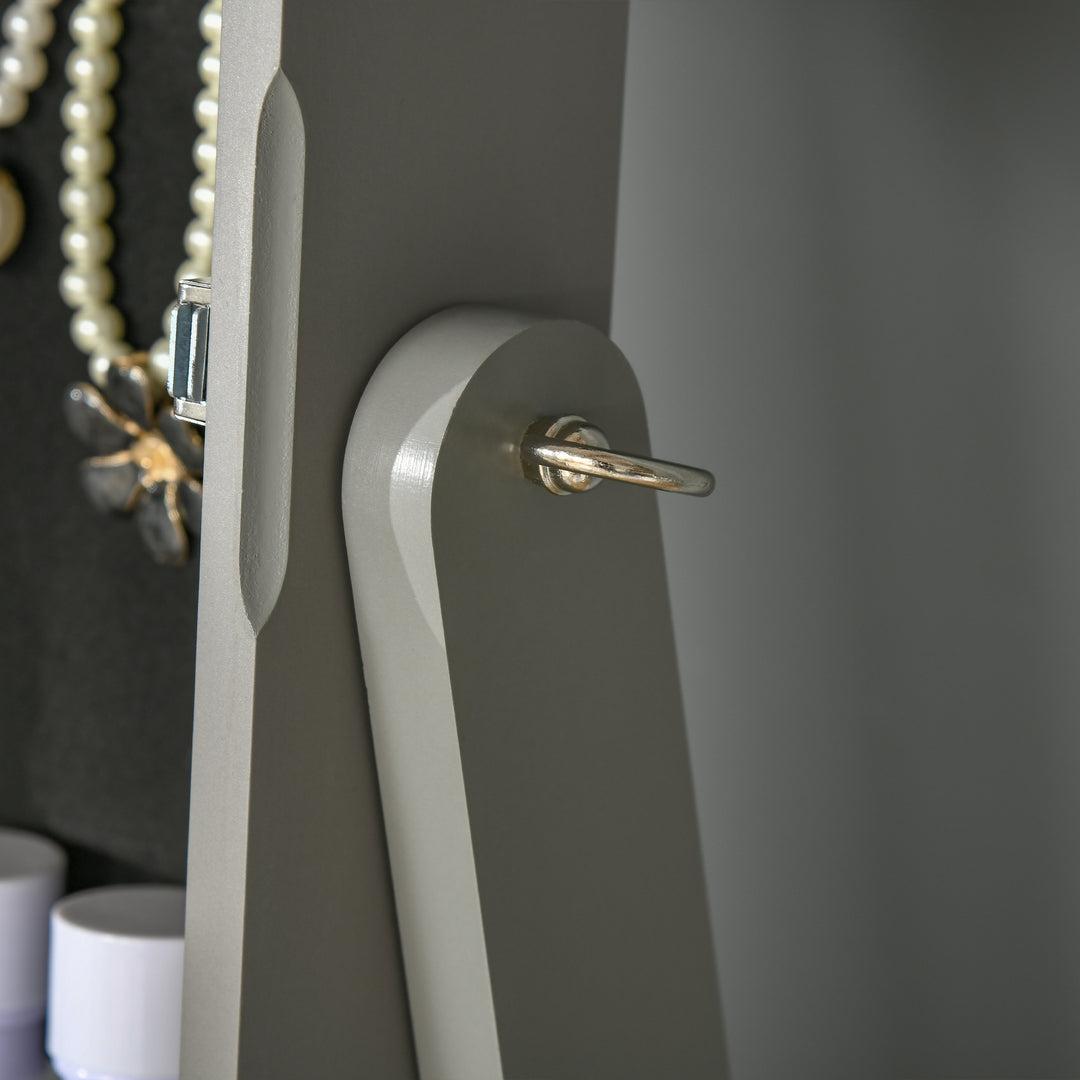 Lockable Jewellery Cabinet with Full-Length Mirror